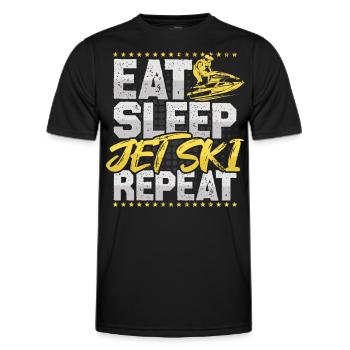 Jet Ski Eat Sleep Repeat Water Sports Hobby Jet Ski - Men's Functional T-Shirt - black - Front - AI Model Male 178 dark (178cm)