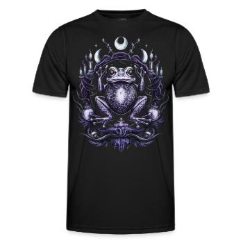 okkultismus Frosch Tarot Tarotkarten Mystisches - Männer Funktions-T-Shirt - Schwarz - Vorne - AI Model Male 178 dark (178cm)