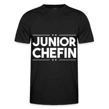 Junior chefin - Im Haus bin ich der boss geschenk - Männer Funktions-T-Shirt - Schwarz - Vorne - AI Model Male 178 dark (178cm)