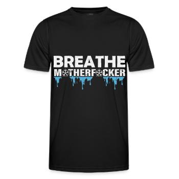 Ice Bath Challenage Pain Relief - Men's Functional T-Shirt - black - Front - AI Model Male 178 dark (178cm)