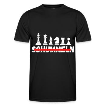 Schach Skandal Trend Chess Cheating Meme - Männer Funktions-T-Shirt - Schwarz - Vorne - AI Model Male 178 dark (178cm)