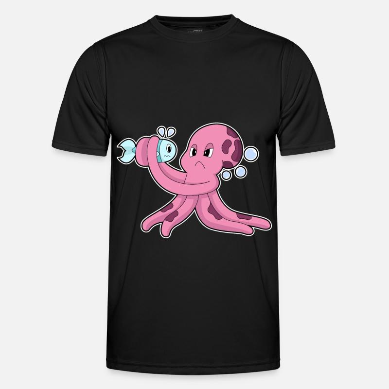 Octopus Fish - Men's Functional T-Shirt - black