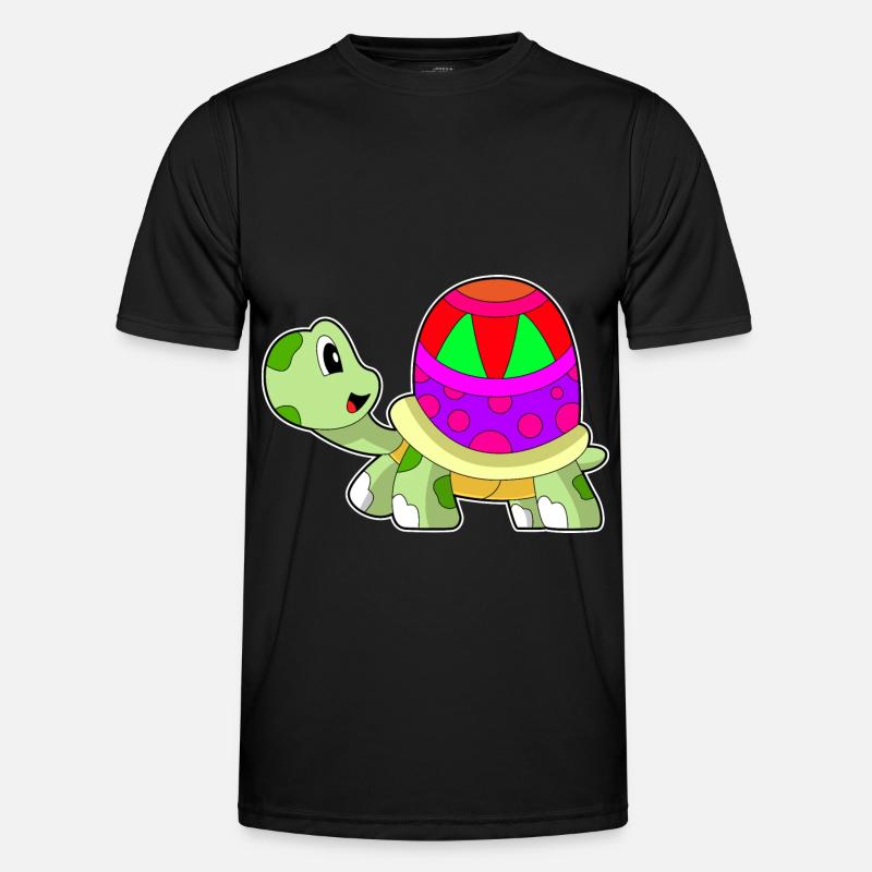Turtle Easter Egg - Men's Functional T-Shirt - black
