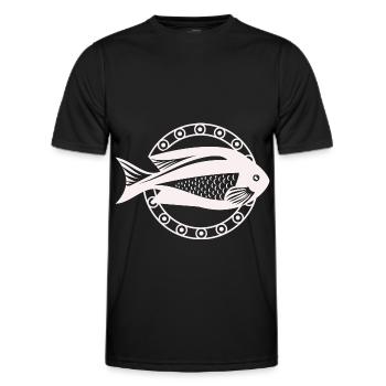 Fisch Aquarium Meerestier Klima Umweltschutz - Männer Funktions-T-Shirt - Schwarz - Vorne - AI Model Male 178 dark (178cm)