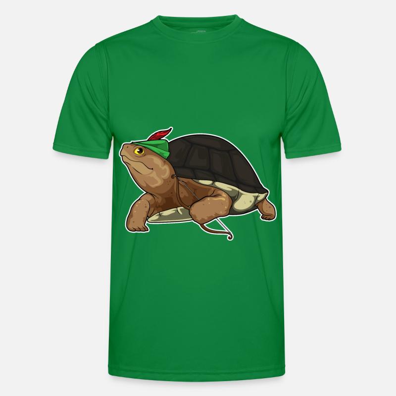 Schildkröte Bogenschütze Bogen Männer Funktions-T-Shirt