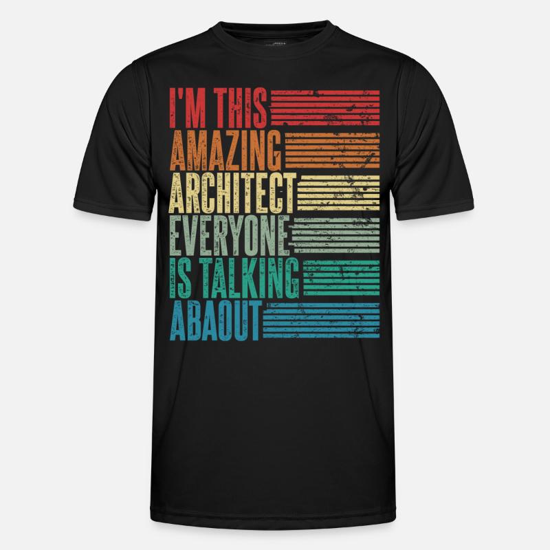 Vintage Architect Architecte Cadeau Rétro T-shirt sport Homme