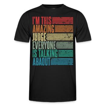 Vintage Judge Judge Gift Retro - Men's Functional T-Shirt - black - Front - AI Model Male 178 dark (178cm)