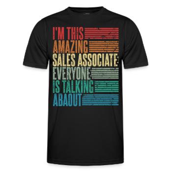 Vintage Sales Rep Gift Retro - Men's Functional T-Shirt - black - Front - AI Model Male 178 dark (178cm)