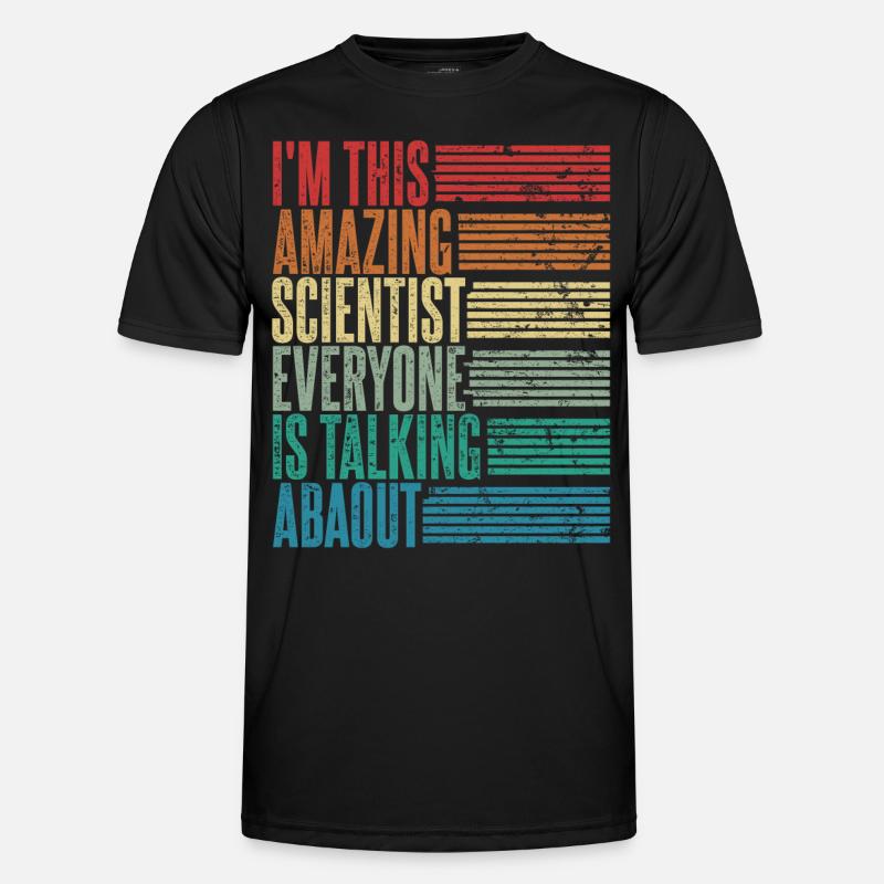 Scientist Scientist Gift Retro - Men's Functional T-Shirt - black