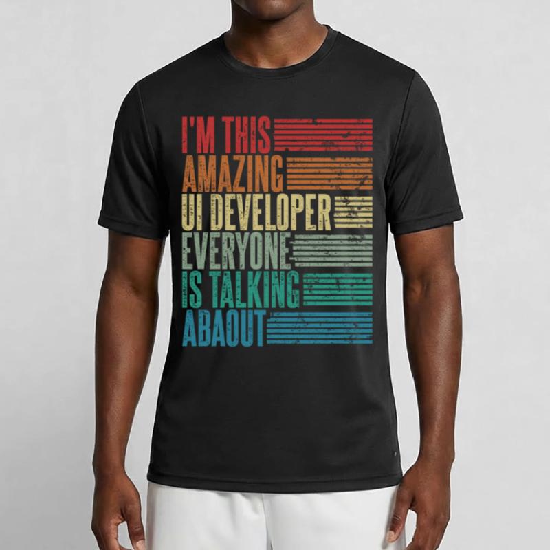 Ui Developer Ui Developer Gift Retro Men's Functional T-Shirt
