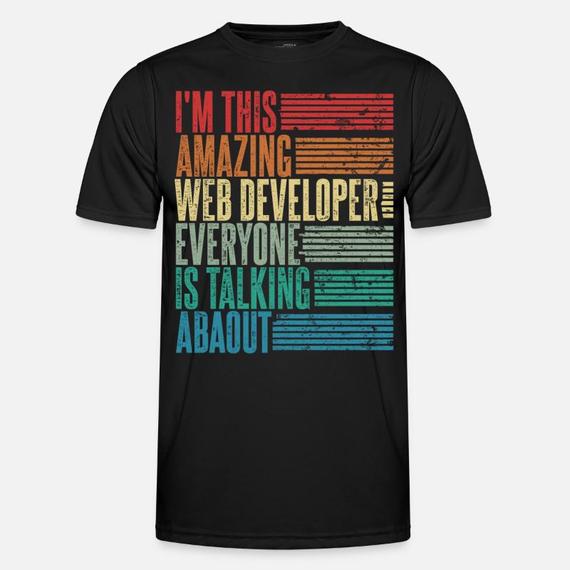 Web Developer Web Developer Gift Retro Men's Functional T-Shirt