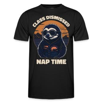 La classe d’enseignant rétro paresseux rejetée Nap - T-shirt sport Homme - noir - Devant - AI Model Male 178 dark (178cm)