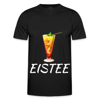 Eistee Pfirsich Liebhaber Getränk - Männer Funktions-T-Shirt - Schwarz - Vorne - AI Model Male 178 dark (178cm)