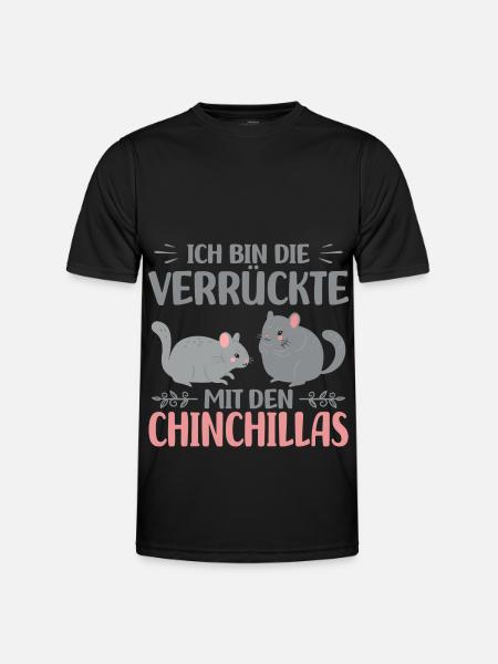 Chinchilla - Männer Funktions-T-Shirt - Schwarz