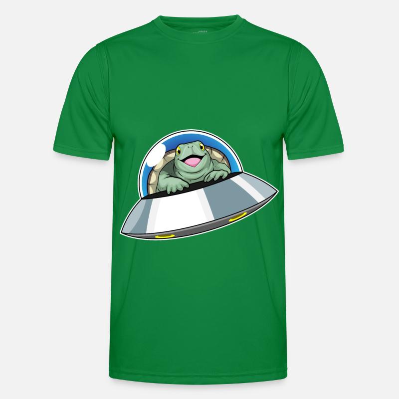 Turtle Spaceship Space T-shirt sport Homme