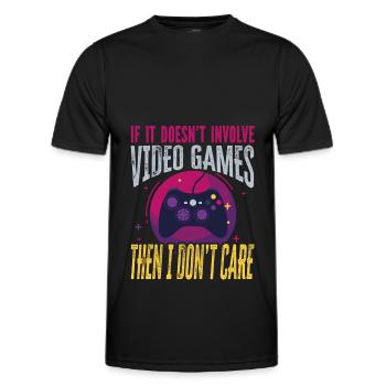 Gamer Gamer Designs - Men's Functional T-Shirt - black - Front - AI Model Male 178 dark (178cm)