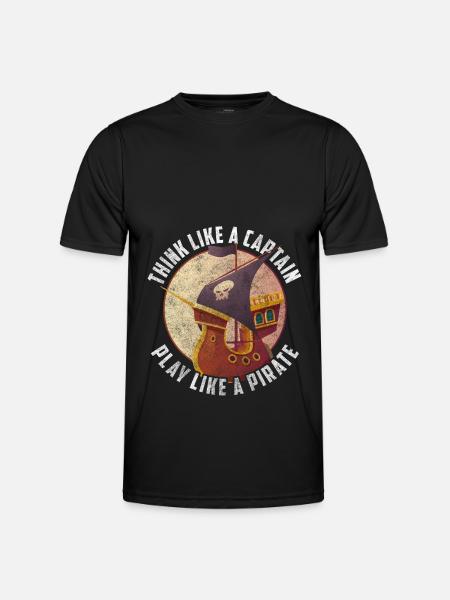 Piratenschiff Schatzsuche Augenklappe Schiff - Männer Funktions-T-Shirt - Schwarz
