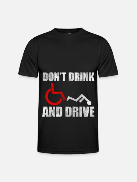Rollstuhlfahrer Behindert Humor - Männer Funktions-T-Shirt - Schwarz