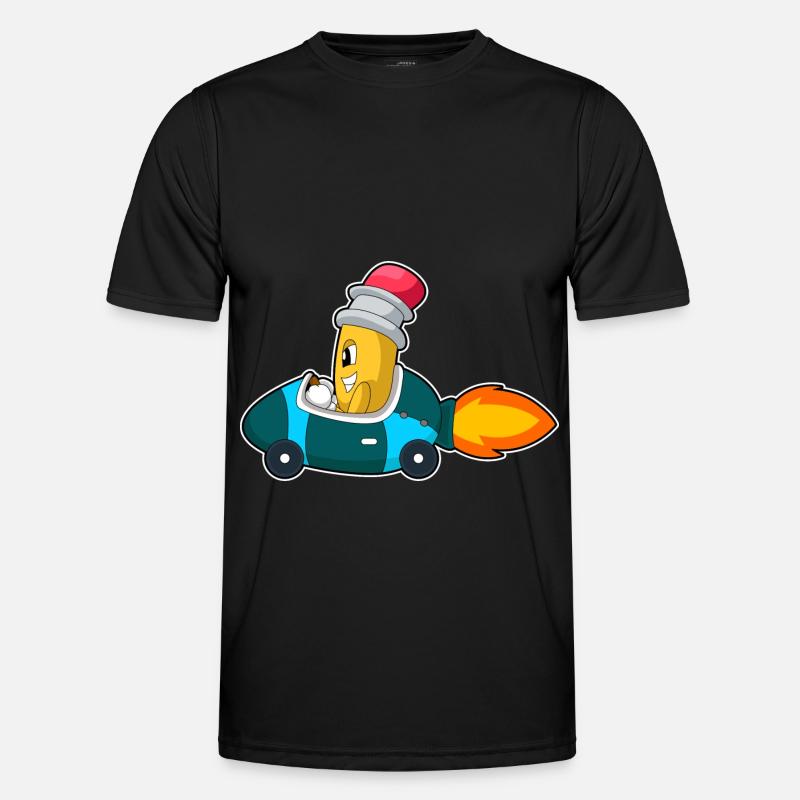 Bleistift Auto - Männer Funktions-T-Shirt - Schwarz