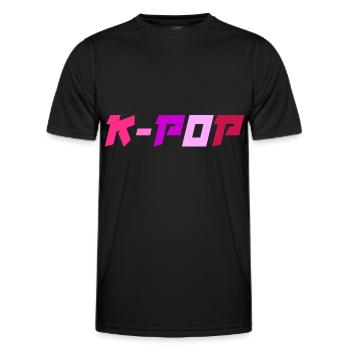 K-Pop Musique Pop Coréenne - T-shirt sport Homme - noir - Devant - AI Model Male 178 dark (178cm)