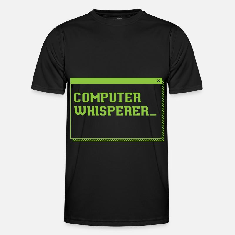Computer Whisperer Information Technology - Männer Funktions-T-Shirt - Schwarz