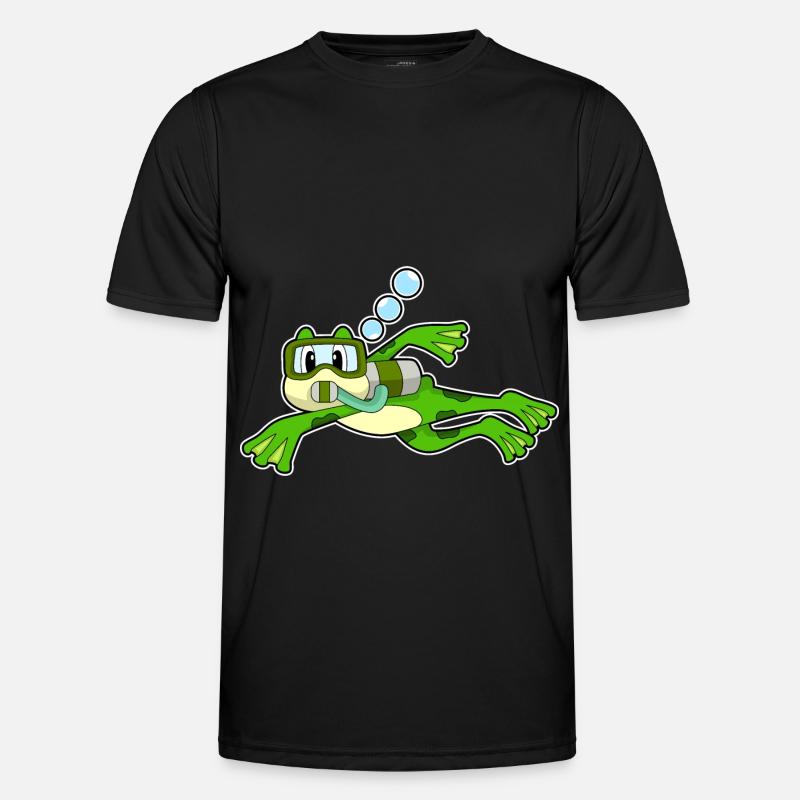 Frog Diver Oxygen Cylinder - Men's Functional T-Shirt - black