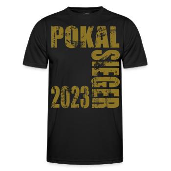 Pokalsieger 2023 - Männer Funktions-T-Shirt - Schwarz - Vorne - AI Model Male 178 dark (178cm)