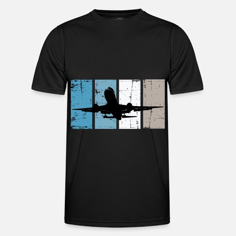 Flugzeug Pilot Luftfahrt Männer Funktions-T-Shirt