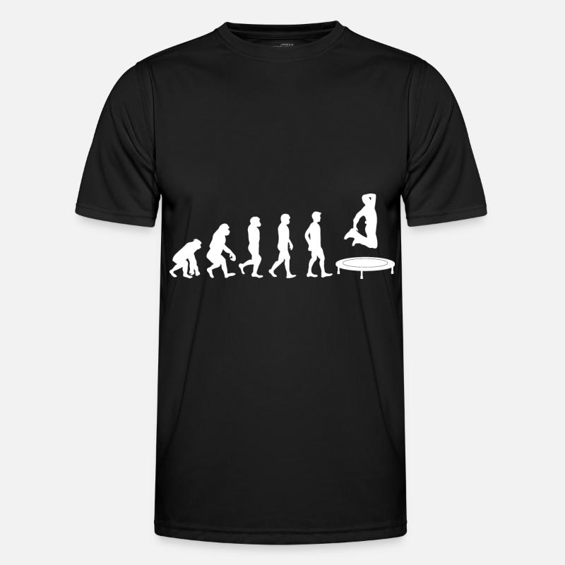 Trampolin Evolution - Männer Funktions-T-Shirt - Schwarz