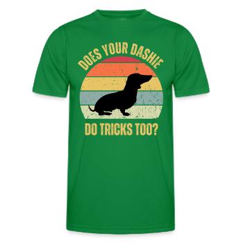Macht Ihr Dackel Weiner auch Tricks - Männer Funktions-T-Shirt - Kelly Green - Vorne - AI Model Male 178 dark (178cm)