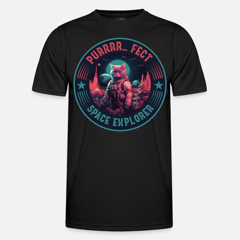Astronaute Bengal Cat Retro Space Explorer T-shirt sport Homme