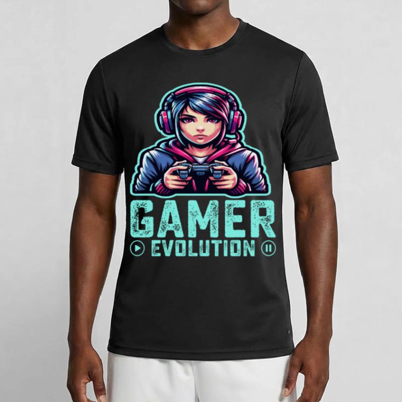 Die Evolution eines Gamers, cooles Gaming-Design Männer Funktions-T-Shirt