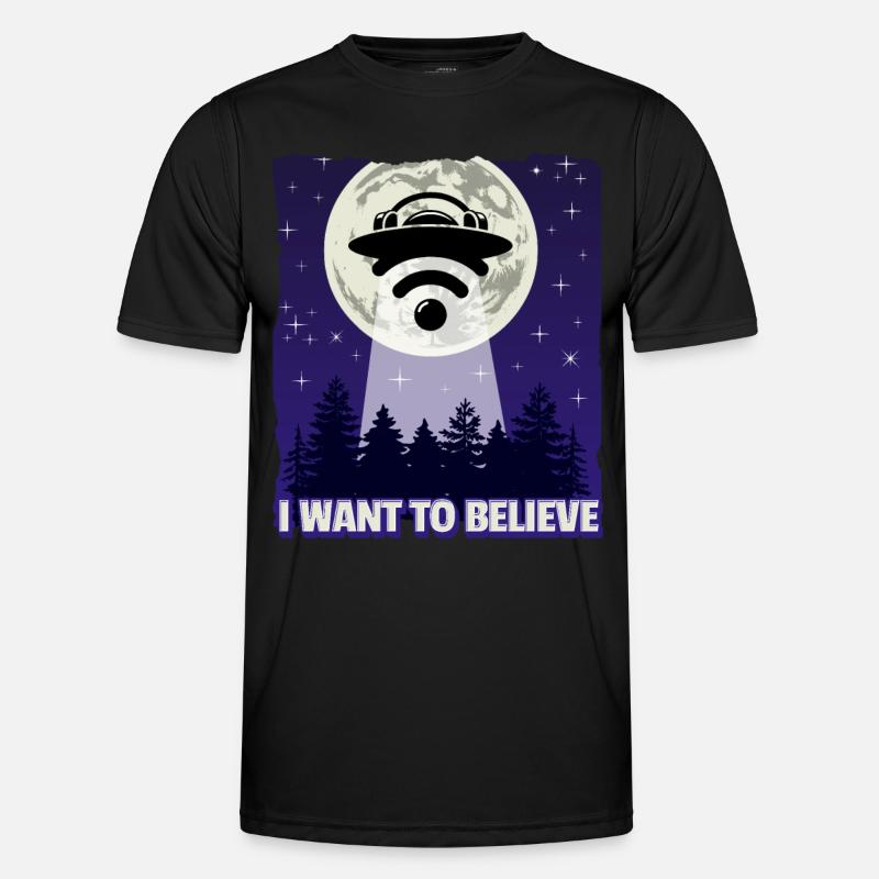 Ich möchte RSS glauben - Männer Funktions-T-Shirt - Schwarz