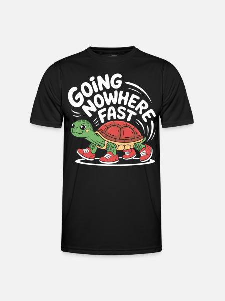 Turtle pace in style - Men's Functional T-Shirt - black
