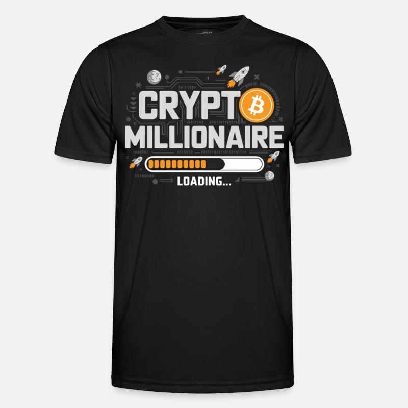 Crypto millionaire loads - Men's Functional T-Shirt - black