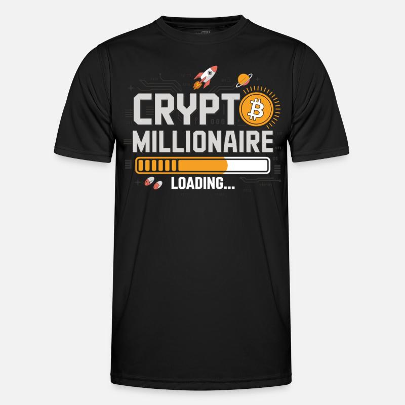 Crypto Loading – Werde Millionär - Männer Funktions-T-Shirt - Schwarz