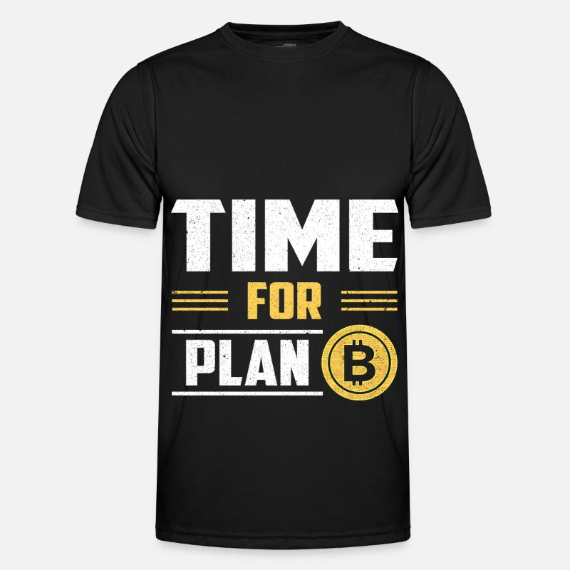 Bitcoin Crypto Blockchain Cryptocurrency BTC - Men's Functional T-Shirt - black