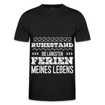 Rente Ruhestand Rentenbeginn Pensionär Rentner - Männer Funktions-T-Shirt - Schwarz - Vorne - AI Model Male 178 dark (178cm)