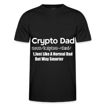 Crypto Dad Like A Normal Dad Bitcoin Coin Miner - Männer Funktions-T-Shirt - Schwarz - Vorne - AI Model Male 178 dark (178cm)