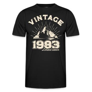 BC 1983 Vintage édition limitée - T-shirt sport Homme - noir - Devant - AI Model Male 178 dark (178cm)