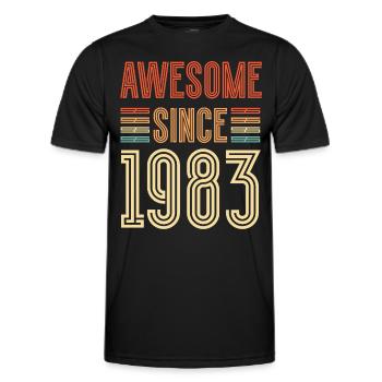 ST Génial depuis 1983 - T-shirt sport Homme - noir - Devant - AI Model Male 178 dark (178cm)