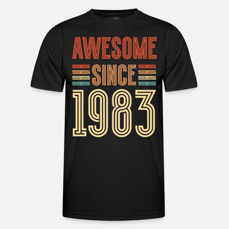 ST Awesome since 1983 - Men's Functional T-Shirt - black