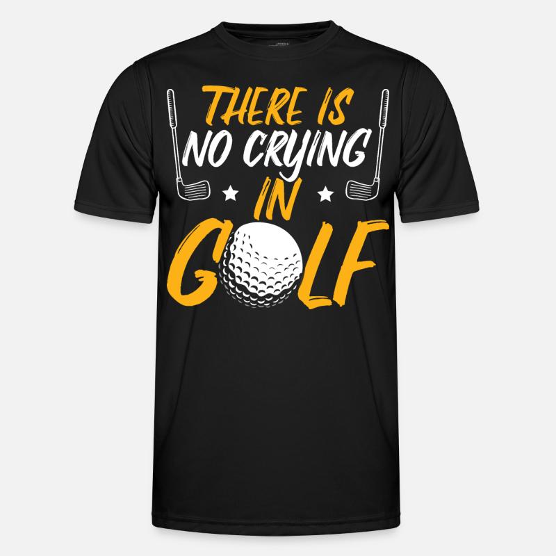 Beim Golf wird nicht geweint - Männer Funktions-T-Shirt - Schwarz