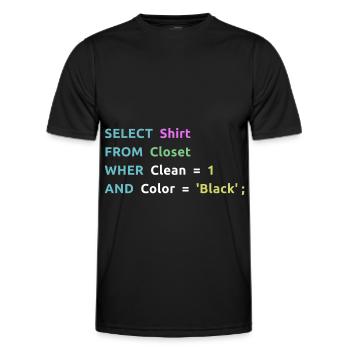 Nerd Computer Computerarbeit Coder Geschenkidee - Männer Funktions-T-Shirt - Schwarz - Vorne - AI Model Male 178 dark (178cm)