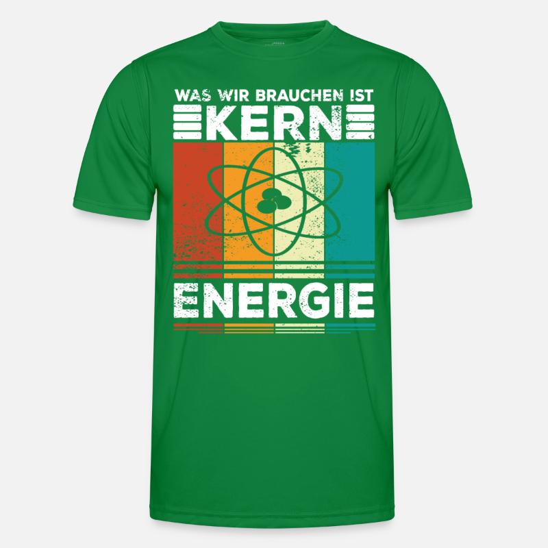 Atomenergie Kernkraft Kernenergie Atomkraftwerke Männer Funktions-T-Shirt