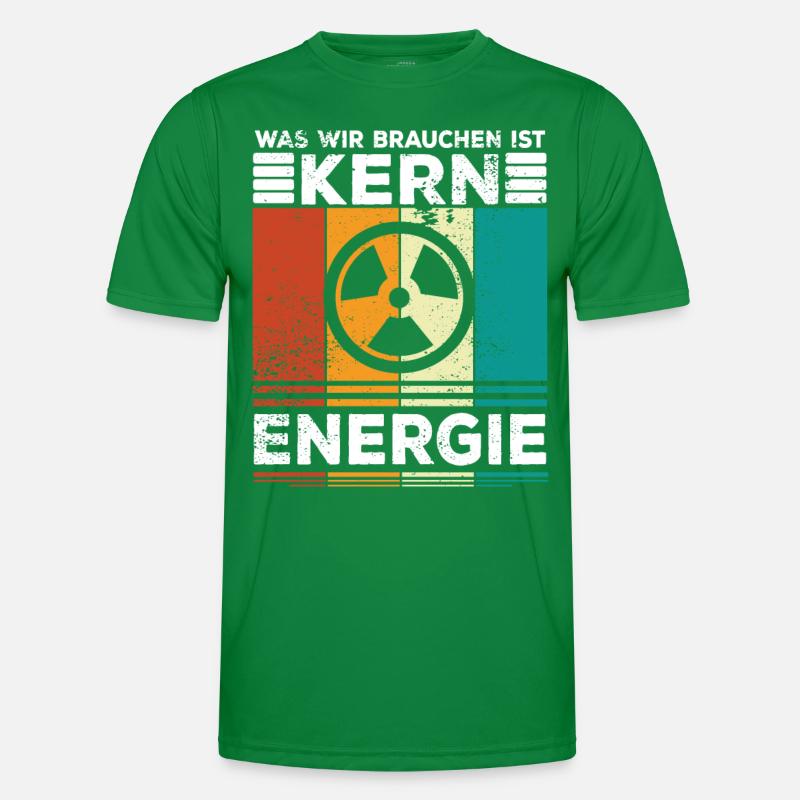 Atomenergie Atomkraftwerke Kernkraft Kernenergie Männer Funktions-T-Shirt