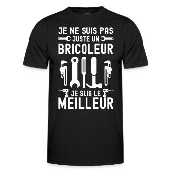 meilleur bricoleur 2 - T-shirt sport Homme - noir - Devant - AI Model Male 178 dark (178cm)