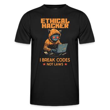 Analyste en piratage éthique Cybersécurité éthique - T-shirt sport Homme - noir - Devant - AI Model Male 178 dark (178cm)