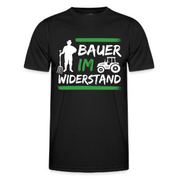 Bauern und Landwirte Demo Protest - Männer Funktions-T-Shirt - Schwarz - Vorne - AI Model Male 178 dark (178cm)