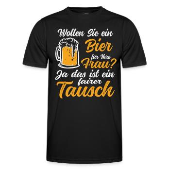Bierzelt Biergarten Biergriller und Bier Sprüche - Männer Funktions-T-Shirt - Schwarz - Vorne - AI Model Male 178 dark (178cm)
